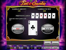 Игра на риск в Fruit Sensation